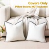 White Decorative Pillow Covers 18x18 for Couch Throw Pillows Velvet