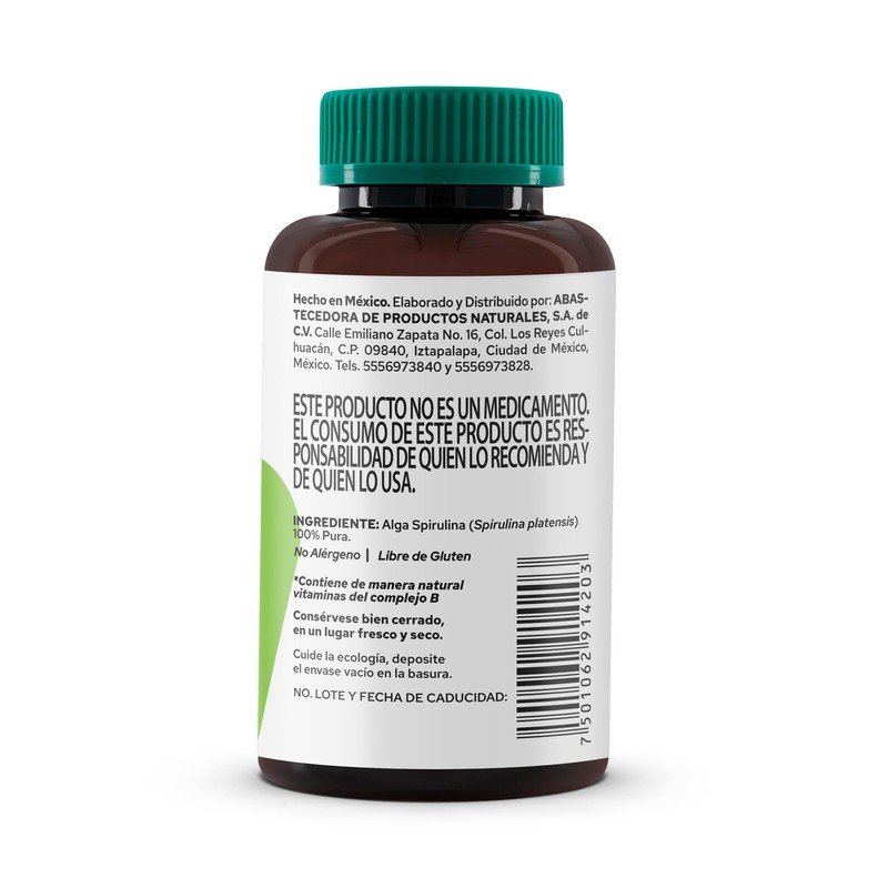 Pronat | Alga Spirulina Cápsulas - 180 Cápsulas de 500