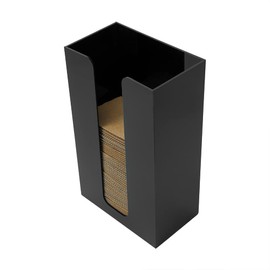 Restpresso Dispensador vertical de manga de taza de café de acrílico negro – 6 pulgadas x 8 cm x 10 pulgadas – 1 caja – Restaurantware
