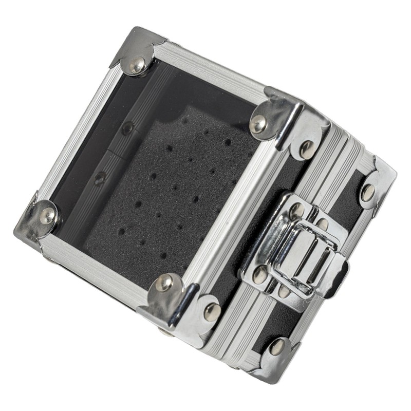 Nail Drill Bit Holder Case 25 Holes Transparent Flip Cover