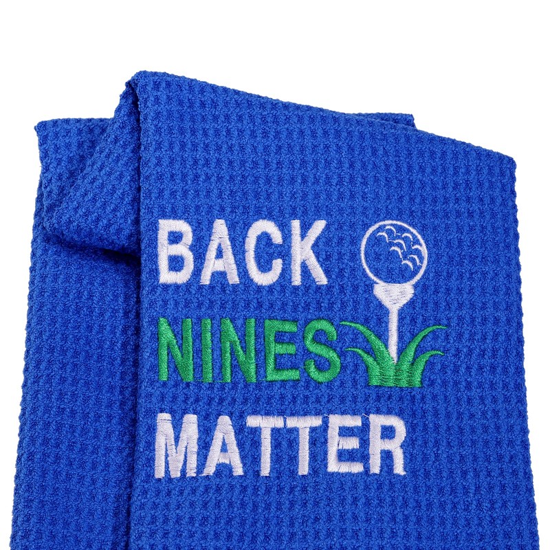 Golf Lover Gift Embroidered Golf Towel Gift Back Nines Matter