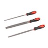 AIMALL 12" Flat Metal File Set with Soft Grip Handle,