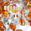 24Pcs Maple Leaf Press on Nails Thanksgiving Medium Square False