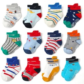 HYCLES Stopper Socks Children's Baby Socks - ABS Socks Children Boys Girls Non-Slip Socks Child 0-6-12-18 Months 23-26 27-30 for 0-7 Years, 2#Tiger