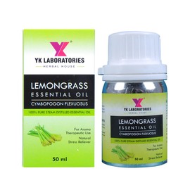 YK LABORATORIES Lemongrass Essential Oil Natural | Therapeutic Grade & Undiluted - 1.69 fl oz (50ml)