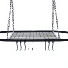 Kitchen Storage Hanging Pot Holder Pan Hanger Shelf Cookware 9-Hooks