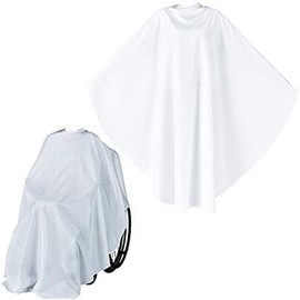 Lukeyarm Sleeveless Cut Cloth for Nursing Care, Wheelchair Compatible, 100% Polyester, Haircut Cape/Cutting Cloth, white