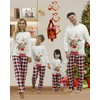 Linnhoy Christmas Pajamas Family Set,Matching Christmas Family Pajamas,Xmas PJ's White