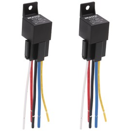 Weasch 2 Pack JD2914 Car Relay Harness, 24V 40A, 5 Pin SPDT, 12AWG Harness Sockets, Automotive Switches and Starters, for Automotive Truck Van Motorcycle Boat (2)
