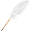 White Retro Feather Ballpoint Pen Exquisite Siganture Pen Refillable Ballpoint