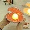 BinaryABC Ceramics Shell Pearl Light Led Lamp Portable Night Light