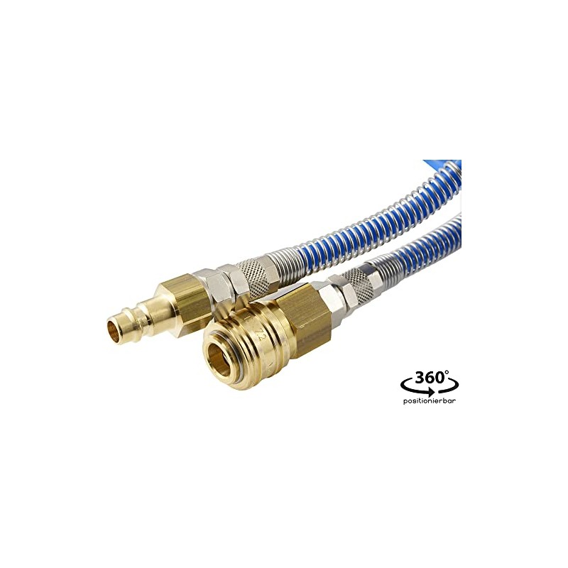 Fitting Parts Polyurethane Spiral Hose Rotatable 360° with Compressed Air