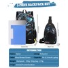 Amythe School Backpack Boys Teenagers 2-Piece with Sling Bag Men's