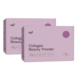 nu3 Collagen Beauty Powder - Collagen Powder with Biotin, Zinc & Vitamin C for Skin, Hair & Nails, Collagen Sachets, Gluten Free, Lactose Free, No Dyes, Fruity Flavour - 2 x 15 Bags