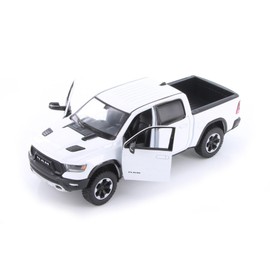 Showcasts 2019 Ram 1500 Crew Cab Rebel Pickup Truck, White 71358W - 1/24 Scale Diecast Model Car