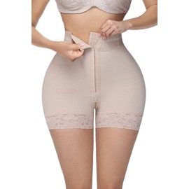 SHAPSHE Plus Size Bodysuit for Women Tummy Control Shapewear Seamless Sculpting Briefs Body Shaper BBL Shorts Butt Lifting Shorts Postpartum Body Shaping Underwear Waist Slimmer Boyshorts Beige XXL