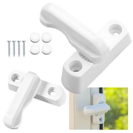 2 Pcs Sash Jammers Window Locks for UPVC Windows, Sash Jammers for UPVC Doors, Sash Window Security Locks & Latches Anti Theft for Various PVC/UPVC Windows and Doors, for Home Security (White)