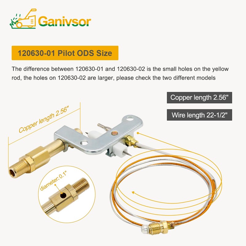 Ganivsor 120630-02 Pilot ODS for Desa Glo-Warm Vent Free Propane