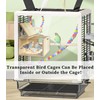 MUYG Natural Wood Bird Nesting Box,Acrylic Parakeet Nesting Box Transparent