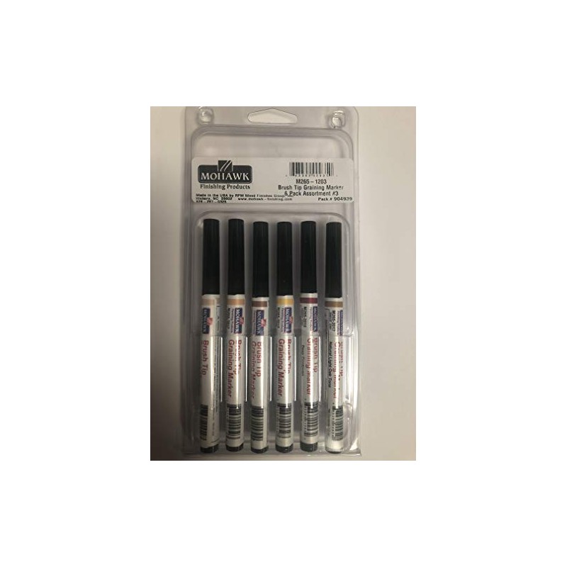 Brush Tip Graining Marker 6 Pack Assortment #3