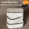 The Double-Layered Design of The soap Box with lid adds