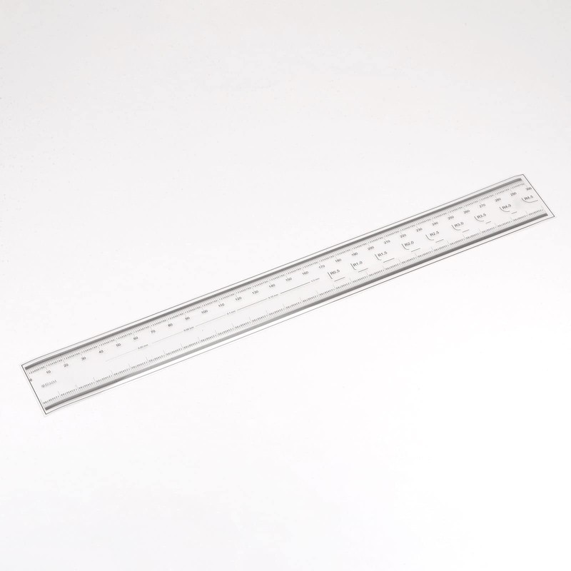 HARFINGTON Film Flexible Ruler 30cm 0.1mm Scale with R Angle