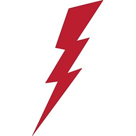 Decaltor Red Lightning Bolt Car Window - Laptop Stickers - 5" Vinyl Decal -Funny Laptop, Phone, Tablet Vinyl Decal Sticker,Bumper Sticker