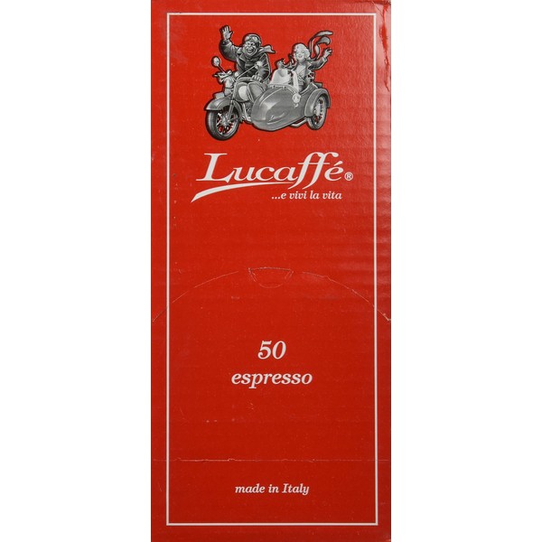50 Lucaffe' Mr. Exclusive 100% Arabica ESE Espresso Pods in Bulk Packaging (Pack of 1)