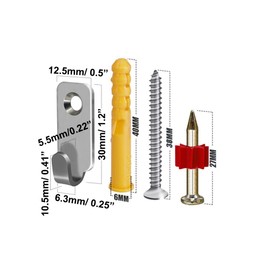 Adiyer 20pcs Heavy Duty Hanger 304 Stainless Steel Wall Mounted Mini J Hook for Mirror Picture Frames Hanging Wire/D Rings/Keyhole Hangers