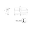Jeriup Locks- Euro Profile Cylinder, 70mm(30/10/30) 2-3/4" with 5 Keys