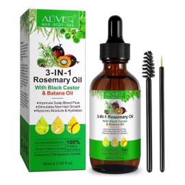 Aceite 3 En 1 Romero Ricino Negro Batana Anticaída Capilar