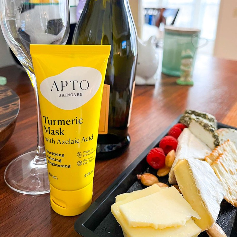APTO Turmeric Mask w/Azelaic Acid: Brightening, Exfoliating & Soothing Thick