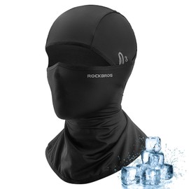 ROCKBROS Cooling Balaclava Face Mask with Glasses Holes Summer Shiesty Mask for Men Women Black