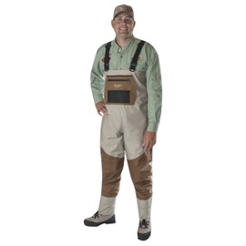 Caddis Men's Attractive 2-Tone Tauped Deluxe Breathable Stocking Foot Wader, X-Large Long(DOES NOT INCLUDE BOOTS)