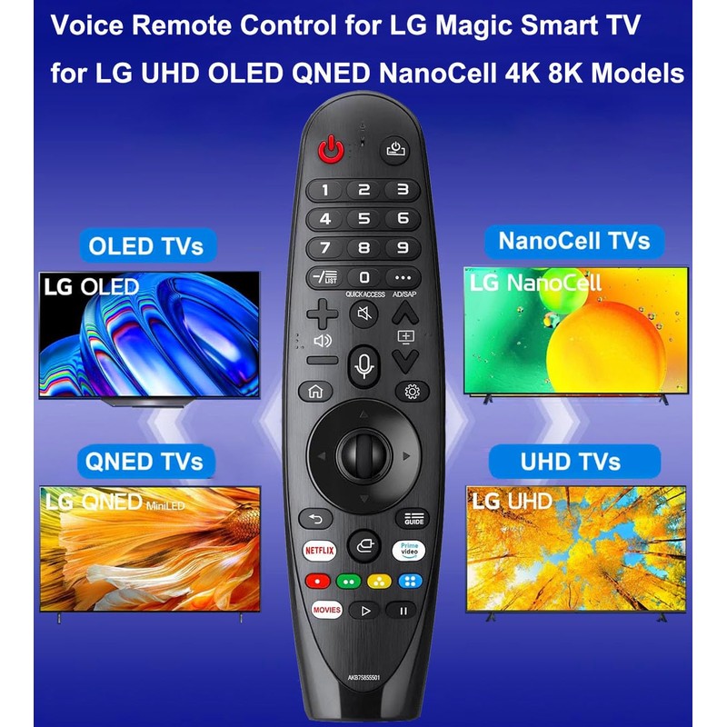 Voice Magic Remote Control for LG UHD OLED QNED NanoCell