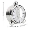 60 Minutes Kitchen Timer, Stainless Steel Egg Shaped Mechanical Cooking
