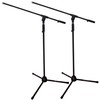 AxcessAbles MS-101 Microphone Stand with Boom Arm (2-Pack)