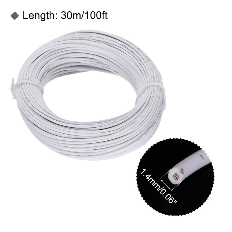 sourcing map 24AWG Stranded PVC Hookup Wire, Electrical UL1007 Tinned