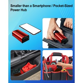 UTKFHT 300W Power Inverter Fit for Milwaukee 18V Battery, Portable 110V AC Outlet with 2 AC Plugs, 3 USB-A, 1 USB-C PD Fast Charging, DC Charger Adapter Outdoor Power Supply for Camping, Travel, Emergency