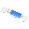 U Disk OTG Bright Blue DualHead Mini Metal USB 2.0