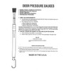 Door Pressure Gauge Push-Pull, 0-35 Lbs | Made The USA