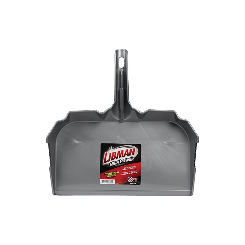 Libman 581 Industrial Grade Dust Pan with Jagged Teeth to