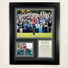 Legends Never Die, Inc. Jon Rahm | 2023 Masters Champion | 12"x15" Framed Photo Collage