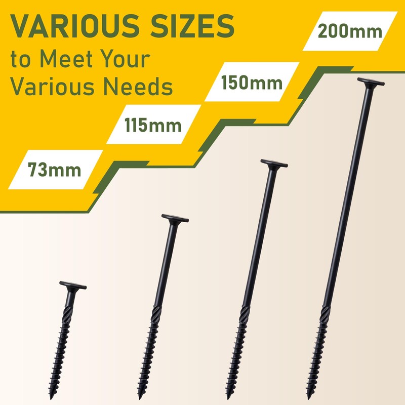 Valorada 20Pcs 6.3 x 73mm Wood Screws, Decking Screws, Heavy