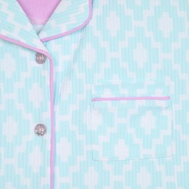 Sleep On It Girls Pajamas Button down Short Sleeve Collared Coat Set, Summer Pajamas for girls sleepwear