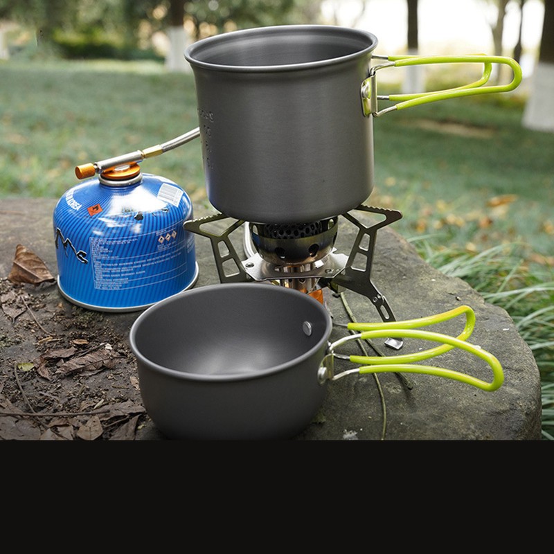Camping Cookware Set Portable Camp Pot Aluminum Alloy Cooking Pot