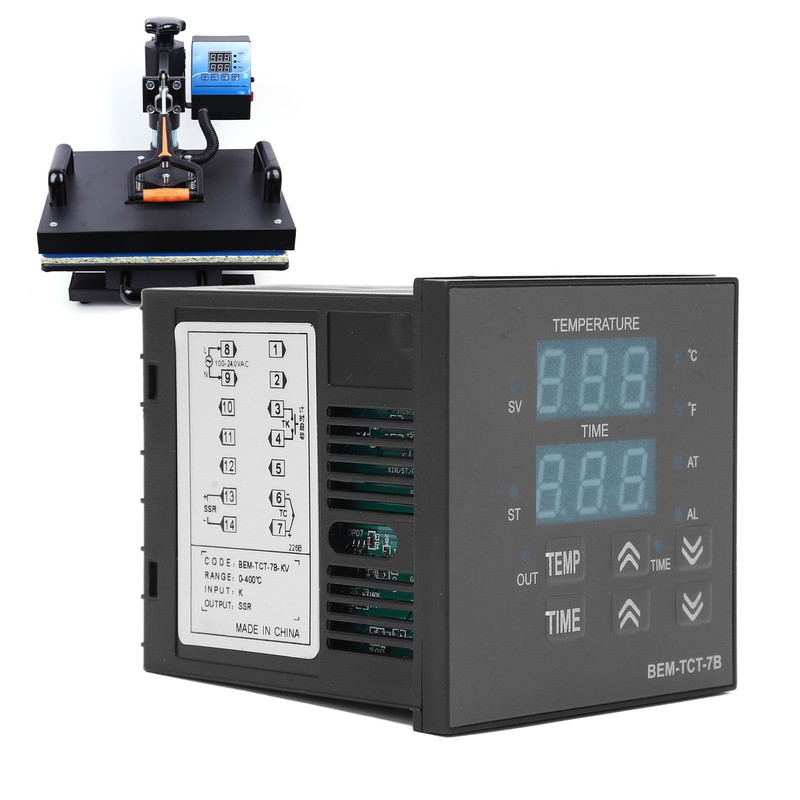 BERM Temperature Controller Heat Press Machine Thermostat Integrated Digital Display
