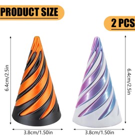 2 pcs 3D Printed Fidget Toy, Pyramid Fidget Toy, 3D Printed Pass Through Fidgets for Home Office Decoration and Gifts, Fun Toys Anxiety Stress Relief Toy For Home Office Desk Decor Souvenir Gift