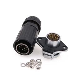ZBLZGP HP20 Waterproof Aviation Connector Electrical Cable Connector Plug and Socket for RV Solar LED Light Connector (10pin, Female Plug + Male Socket)