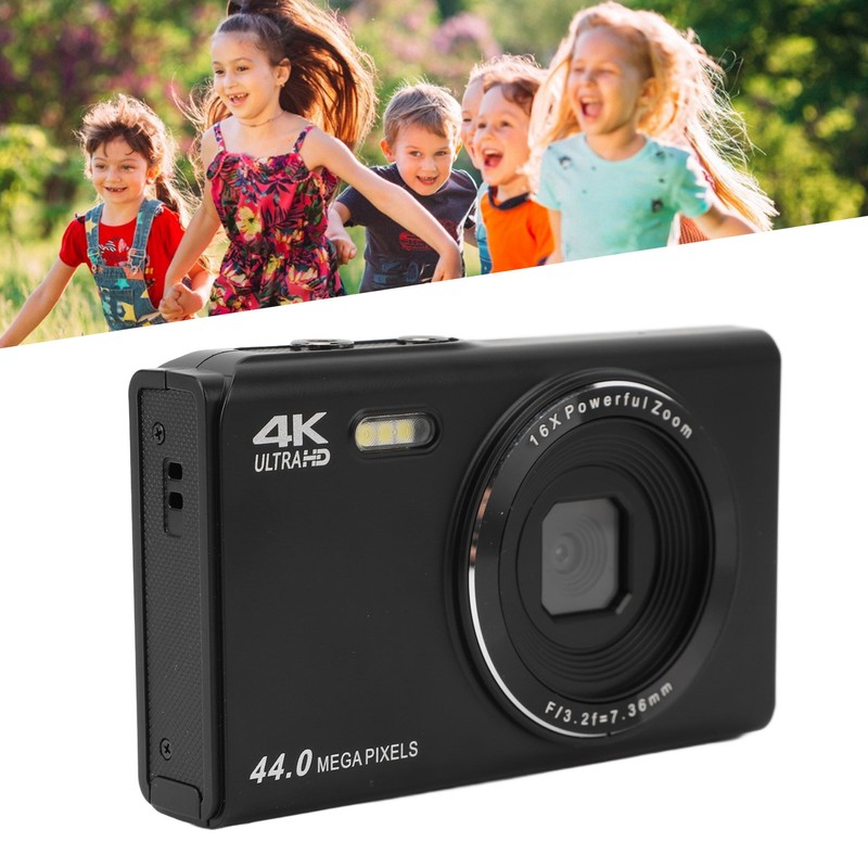 4K Digital Camera for Teens Kids 44MP 16X Digital Zoom